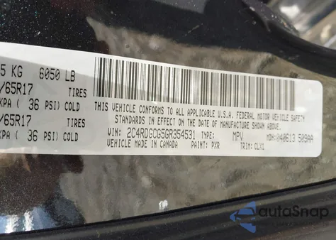 2016 Dodge Grand Caravan Sxt from USA, damaged, VIN 2C4RDGCG5GR354531